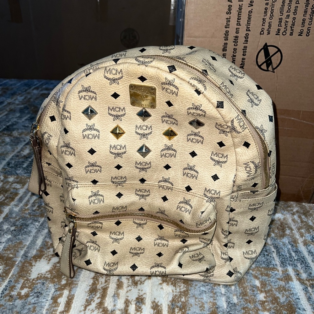 MCM Visetos Sprinkle Stud Backpack!